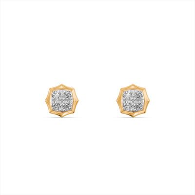 Imperial Noir 9KT Gold Laboratory Grown Diamond Stud Earrings