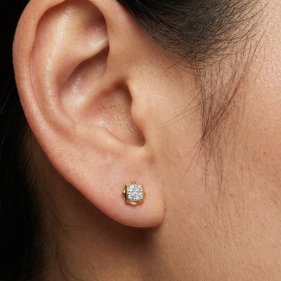 Imperial Noir 9KT Gold Laboratory Grown Diamond Stud Earrings