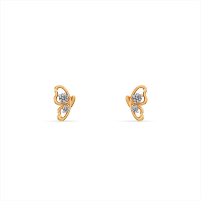 Luxe Butterfly 9KT Gold Laboratory Grown Diamond Studs