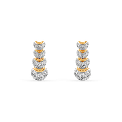 Velatrix Linked 9KT Gold Laboratory Grown Diamond Drop Earrings