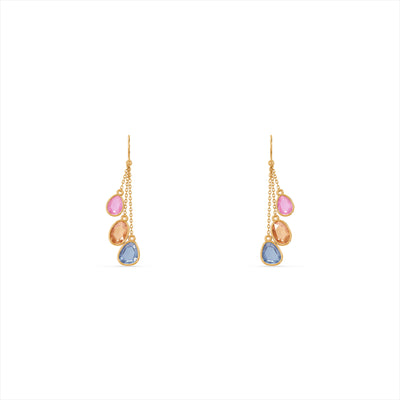Celestial Sapphire 9KT Gold Dangle Earrings