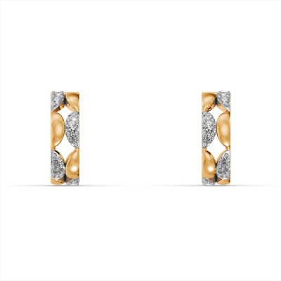 Bond Bar 9KT Gold Laboratory Grown Diamond Earrings