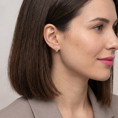 Hexa Link 9KT Gold Laboratory Grown Diamond Drop Earrings
