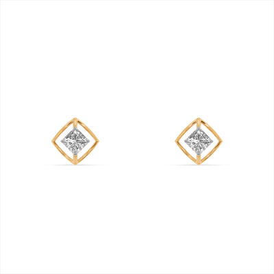 Classic Prism 9KT Gold Laboratory Grown Diamond Earrings