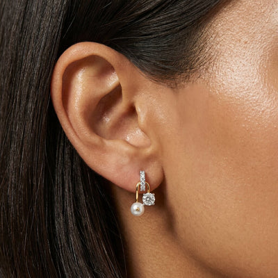Dramatic Drop 9KT Gold Laboratory Grown Diamond Earrings