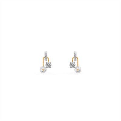 Dramatic Drop 9KT Gold Laboratory Grown Diamond Earrings