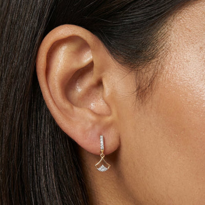 Oyster Drop 9KT Gold Laboratory Grown Diamond Earrings
