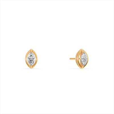 Shiny Eclipse 9KT Gold Laboratory Grown Diamond Earrings
