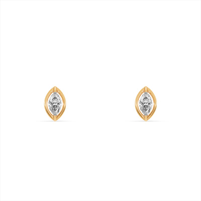 Shiny Eclipse 9KT Gold Laboratory Grown Diamond Earrings