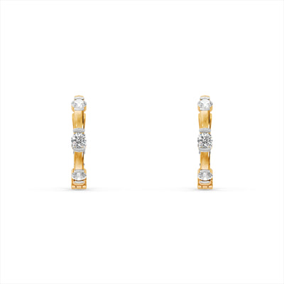 Luxe Arc 9KT Gold Laboratory Grown Diamond Hoop Earrings