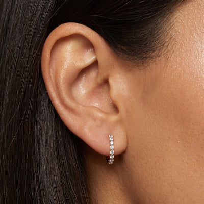Bling It 9KT Gold Laboratory Grown Diamond Hoop Earrings