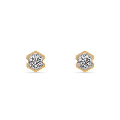 Minimal Spark 9KT Gold Laboratory Grown Diamond Earrings