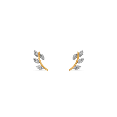Lumina Petal 9KT Gold Laboratory Grown Diamond Earrings