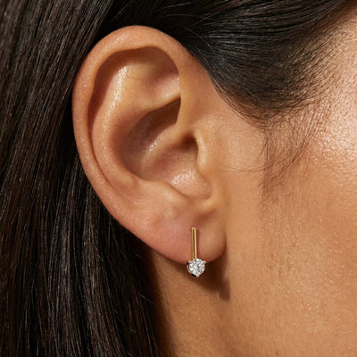 Chic Style 9KT Gold Laboratory Grown Diamond Earrings