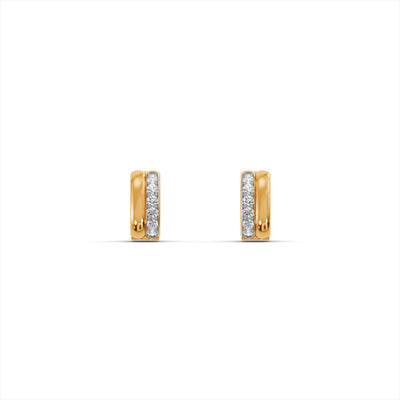 Urban Gleam 9KT Gold Laboratory Grown Diamond Hoop Earrings