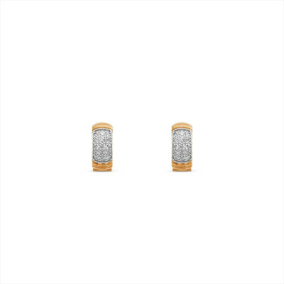 Glow Curve 9KT Gold Laboratory Grown Diamond Hoop Earrings