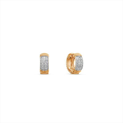 Glow Curve 9KT Gold Laboratory Grown Diamond Hoop Earrings