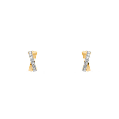 Starlit Whisper 9KT Gold Laboratory Grown Diamond Hoop Earrings