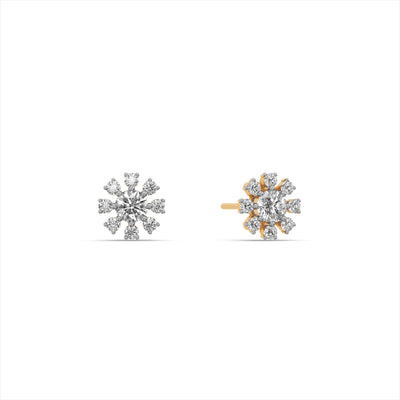 Fierce Bloom 9KT Gold Laboratory Grown Diamond Earrings