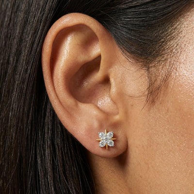 Crossing Spark 9KT Gold Laboratory Grown Diamond Earrings
