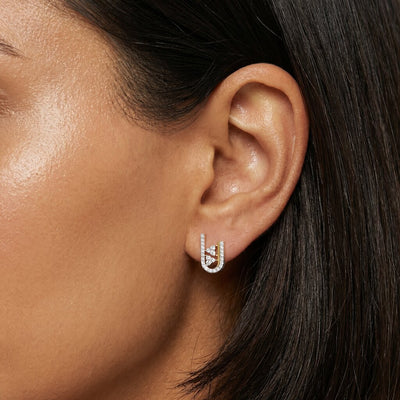 You Triangle 9KT Gold Laboratory Grown Diamond Earrings