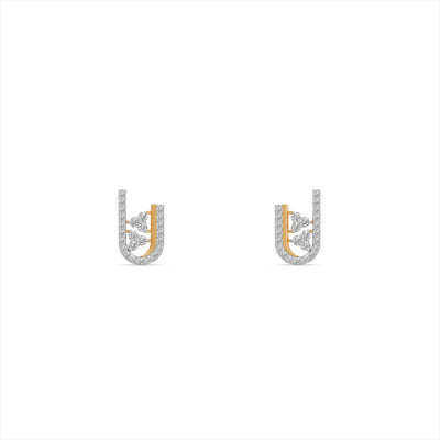 You Triangle 9KT Gold Laboratory Grown Diamond Earrings