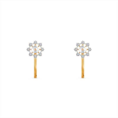 Snowflake 9KT Gold Laboratory Grown Diamond Earrings