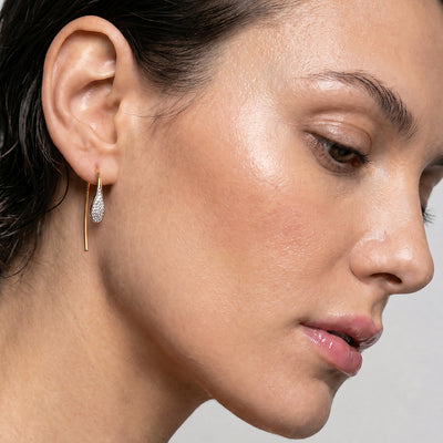 Dewdrop Spark 9KT Gold Laboratory Grown Diamond Earrings