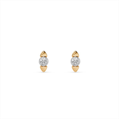 Petite Orbit 9KT Gold Laboratory Grown Diamond Earrings