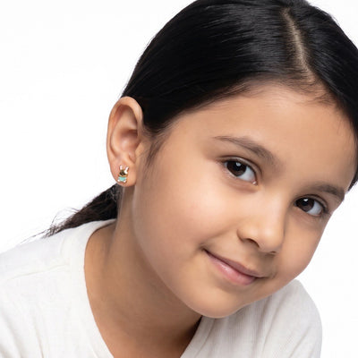Cheerful Bunny 9KT Gold Stud Earrings for Kids