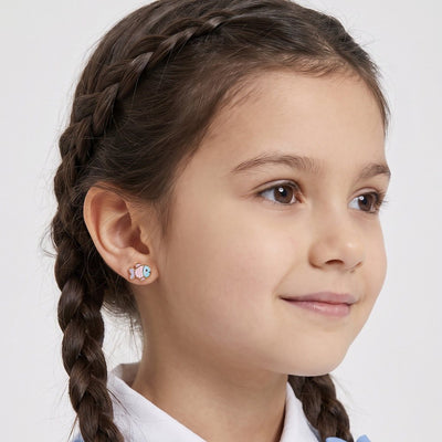 Playful Fish 9KT Gold Stud Earrings for Kids