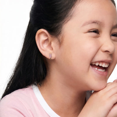 Sweet Popsicle 9KT Gold Stud Earrings for Kids