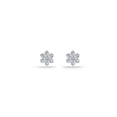Blossom Base 9KT Gold Laboratory Grown Diamond Stud Earring