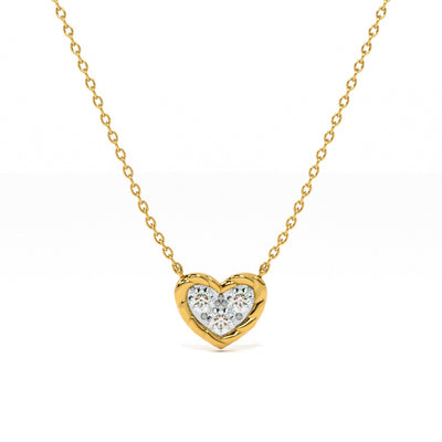 Sweetheart Aura 9KT Gold Laboratory Grown Diamond Necklace