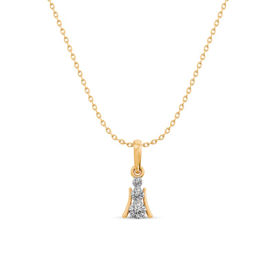 Initial Spark 9KT Gold Laboratory Grown Diamond Necklace