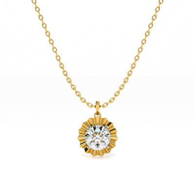 Tidal Teardrop 9KT Gold Laboratory Grown Diamond Necklace