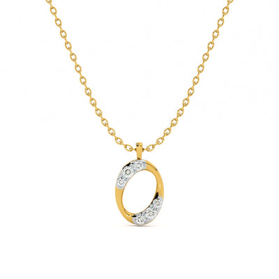 Ecliptica Orbit 9KT Gold Laboratory Grown Diamond Necklace