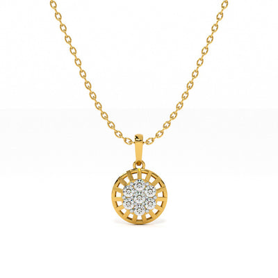 Sun Aura Radiant 9KT Gold Laboratory Grown Diamond Necklace