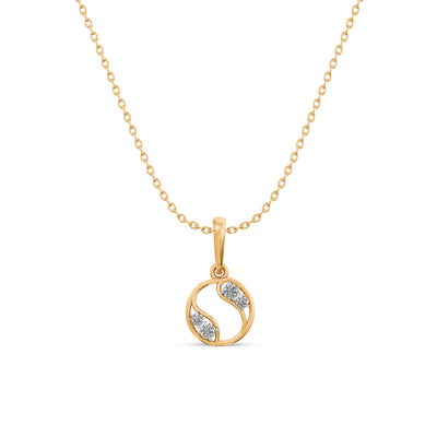 Harmony Loop Circle 9KT Gold Laboratory Grown Diamond Necklace