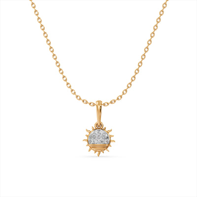 Solar Gleam 9KT Gold Laboratory Grown Diamond Necklace