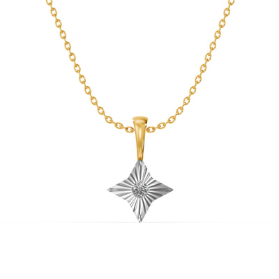 Stellar Bloom 9KT Gold Laboratory Grown Diamond Pendant