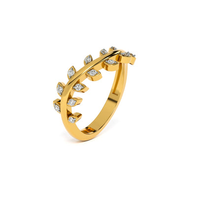 Vine Gleam 9KT Gold Laboratory Grown Diamond Ring