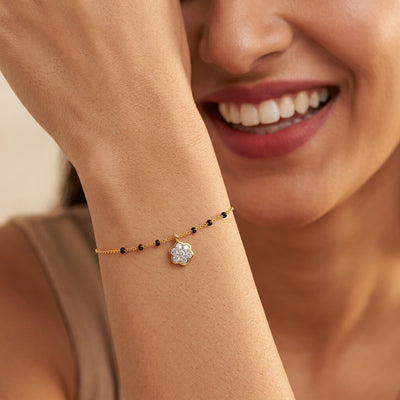 Stella 9KT Gold Laboratory Grown Diamond Mangalsutra Bracelet