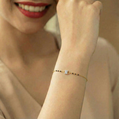 Rhea 9KT Gold Laboratory Grown Diamond Mangalsutra Bracelet