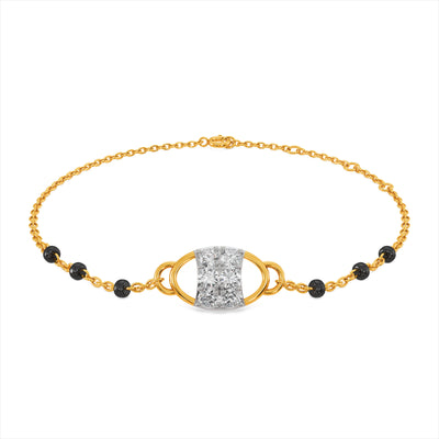 Rhea 9KT Gold Laboratory Grown Diamond Mangalsutra Bracelet