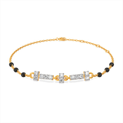 Luna Grid 9KT Gold Laboratory Grown Diamond Mangalsutra Bracelet