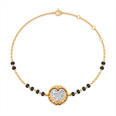Heart of Forever 9KT Laboratory Grown Diamond Mangalsutra Bracelet