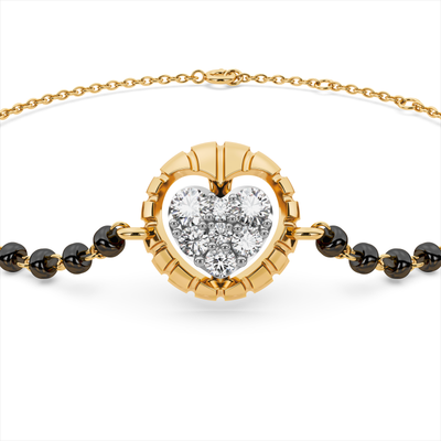 Heart of Forever 9KT Laboratory Grown Diamond Mangalsutra Bracelet