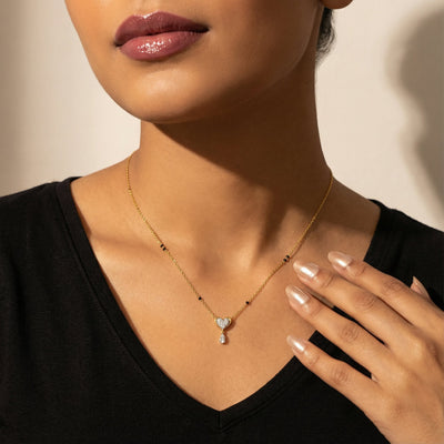 Charmheart Drizzle 9KT Gold Laboratory Grown Diamond Mangalsutra