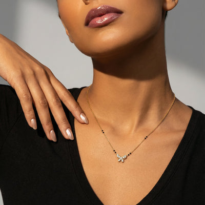 Wings of Grace 9KT Gold Laboratory Grown Diamond Mangalsutra